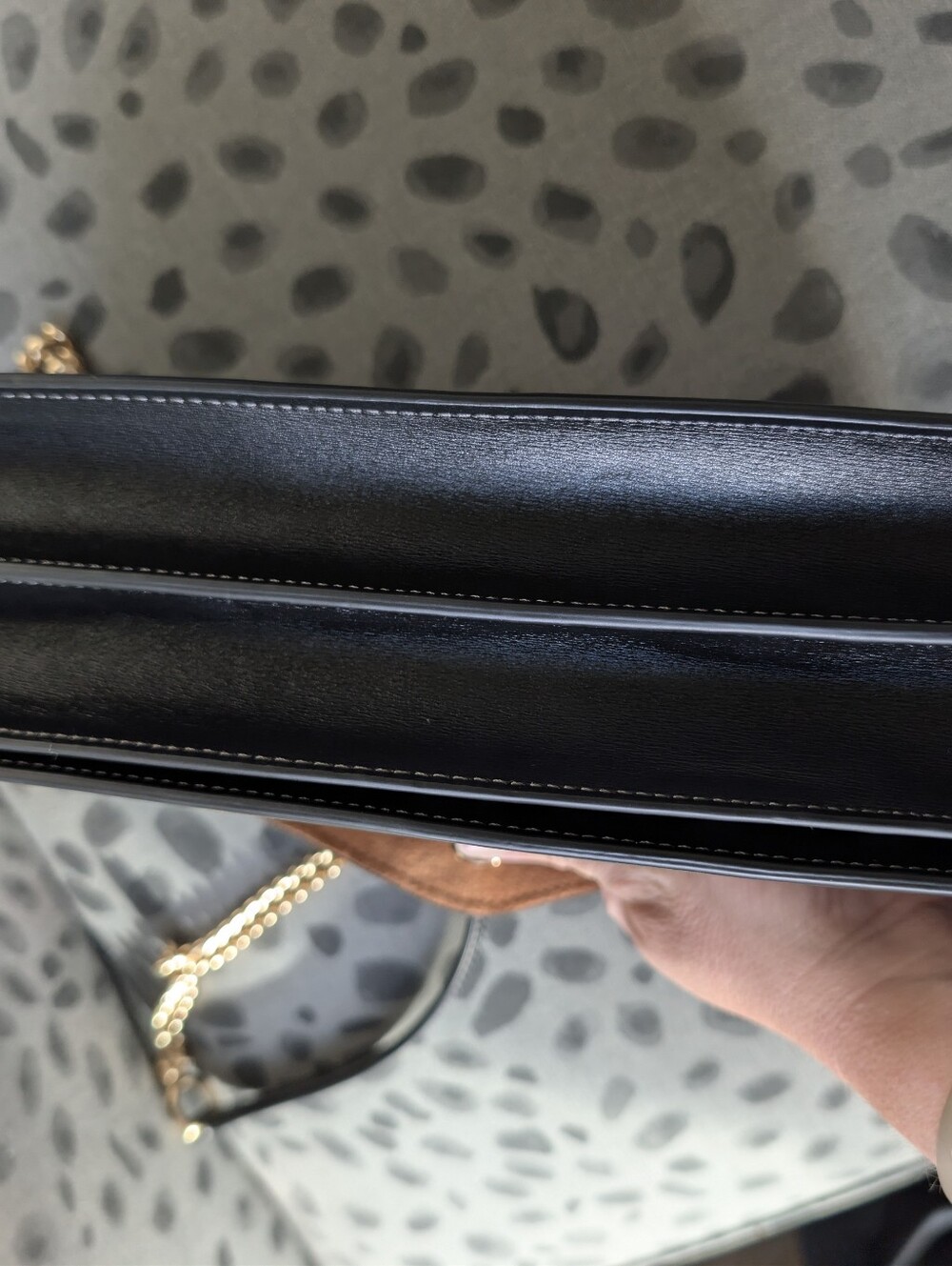 Coach Black Leather Chain-Handle Crossbody Bag with Gold Hardware - Picture 4 of 6